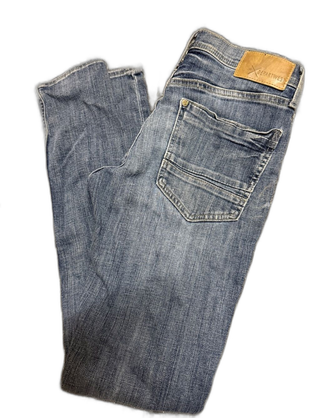 Women’s Skinny Jeans in Faded Blue Denim - Departwest